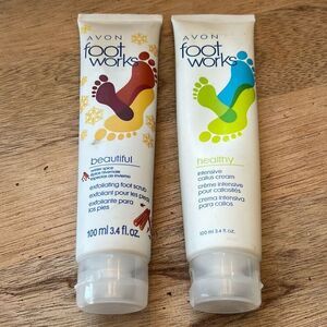 New Avon vintage 2 pc foot works beautiful healthy foot scrub and callous cream